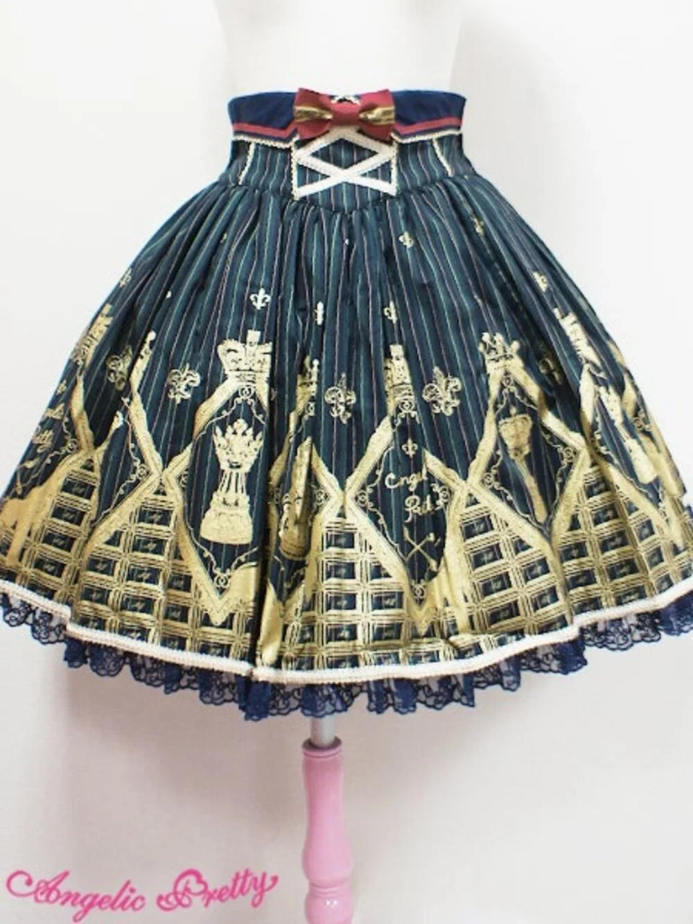 Angelic Pretty Checkmate Skirt Green Colorway - Picture 1 of 7